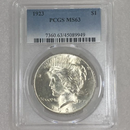 1923 Peace Silver Dollar PCGS MS63 Philadelphia