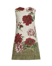 AUTH Oscar de la Renta Peony Jacquard Shift Dress Size 12 US