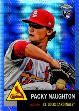 2022 Topps Chrome Platinum Anniversary #396 Packy Naughton Blue Prism Refractor