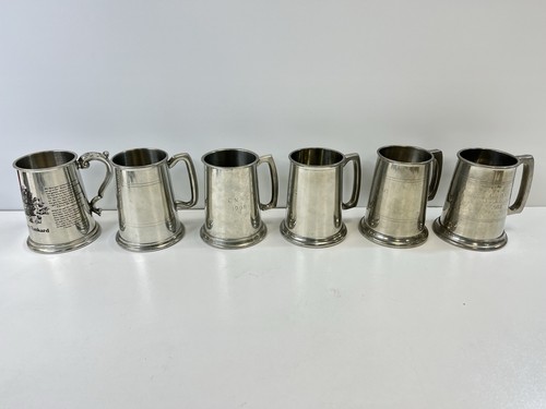 Vintage Pewter Tankard & Goblet Job Lot – 17 Mixed Beer Mugs, Steins & Cups #232 - Picture 6 of 16