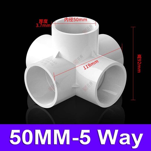 3/4/5/6-Way Elbow PVC Plumbing Fitting Pipe Adhesive Connector 20/25/32/40/50mm - Picture 44 of 64