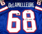 Joe DeLamielleure / Autographed Buffalo Bills Custom Football Jersey / BAS Prova