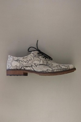 Second Life Fashion AM Shoe Schnürschuhe für Herren Gr. 42 mit Tierdruck grau