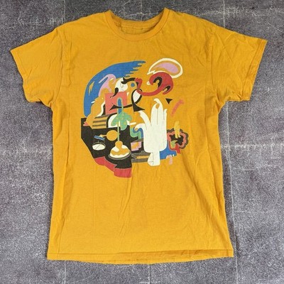Men's Mac Miller Faces Mixtape Album Yellow Hip Hop Rap Graphic T Shirt Tee Sz M