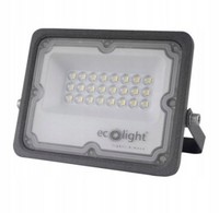 Led Floodlight 20W Cool White 6500K 2000Lm IP65 Black