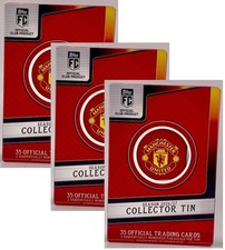 2026-27 Topps Soccer Manchester United Factory Sealed Collector Tin/Box Lot of 3