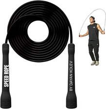Speed Jump Rope by Dayan Kolev, 5mm PVC Skipping Rope, Great for Black