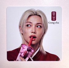 STRAY KIDS FELIX Gongcha Official T-Coaster White / SKZ / K-POP
