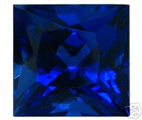 4 pcs of 2.5 mm Princess cut Blue Created Sapphire - Picture 1 of 1