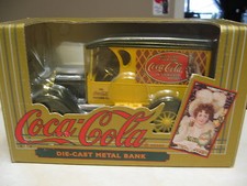 COCA COLA VINTAGE CHEVY DELIVERY TRUCK DIE CAST METAL BANK- NIB 1993 - ERTL
