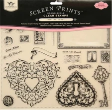 Heart Tattered Angels Clear Stamps Timeless Romance Hearts 12 X 12 Key Valentine