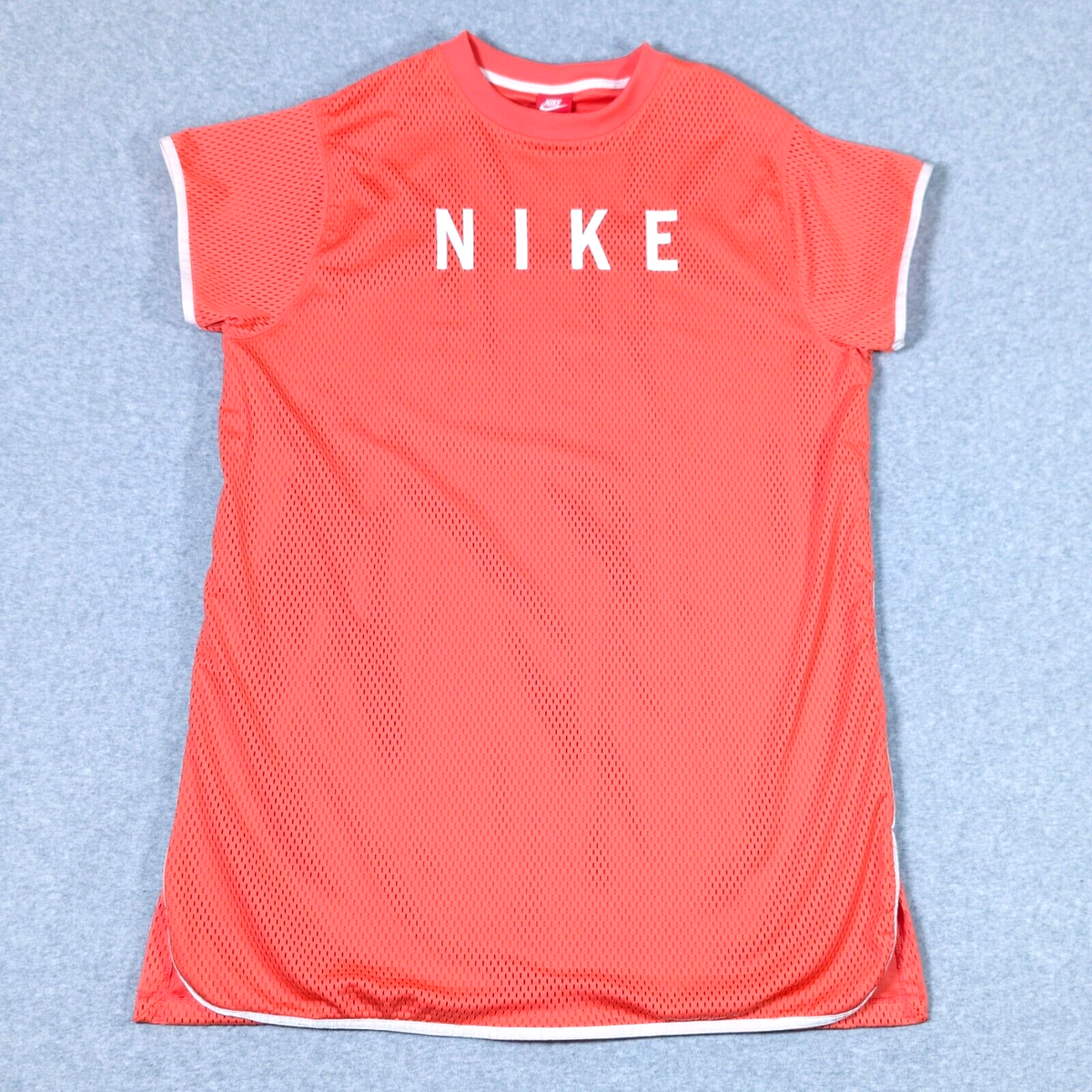 Nike Sportswear GX Dress Womens Size XL Mesh Tennis Top Jersey Stretch Coral