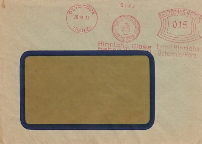Osterode, envelope 1931, Ernst Hinrichs