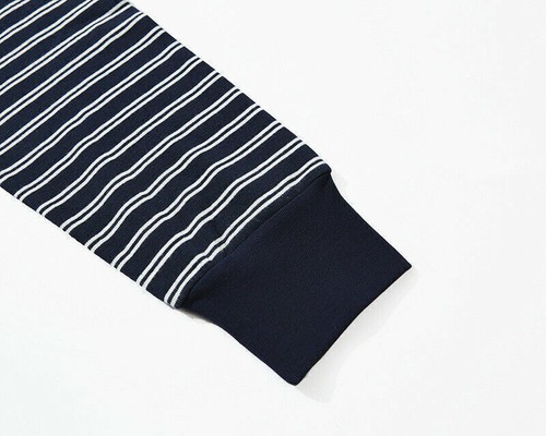 Retro Mens Classic Naval Long Sleeve Shirt Causal Cotton Sailor Striped T-Shirts - Imagen 8 de 23