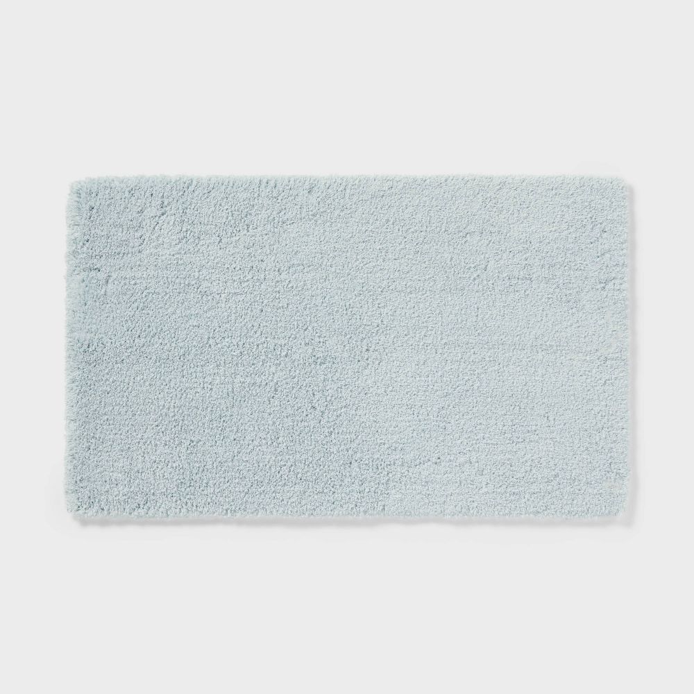 Коврик для ванной Threshold Tufted 40x24 с высоким ворсом светло-голубой 2790₽