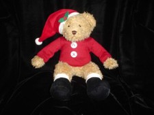 Russ Berrie Sammy Santa Christmas Bear 11 Inch