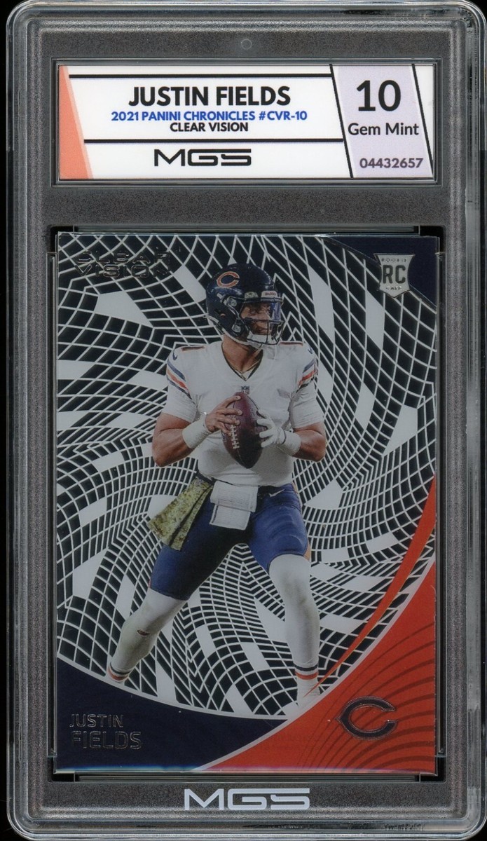 mgs graded cards 2021 Panini CHRONICLES #CVR-10 Justin Fields MGS GRADED 10 GEM Mint ROOKIE  Card