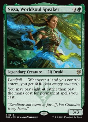 NM Nissa, Worldsoul Speaker, MTG, Aetherdrift Commander, Magic the Gathering, 13