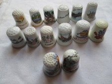 Sammlung - Fingerh&uuml;te - 14 St&uuml;ck - Porzellan - Urlaubsinseln und Reiseziele
