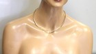 14k white yellow gold 3mm domed omega Necklace 15.1g extender 16" 18" Reversible — photo 5