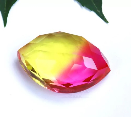 Marquise Cut Natural BI Color Tourmaline Loose Gemstone 107.45 Ct Certified AKP - Picture 6 of 6