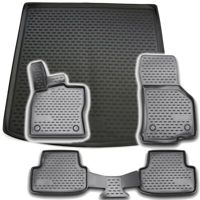 Gummi Kofferraumwanne Fußmatten Set für VW Golf 7 Variant Laderaumwanne Matten