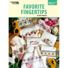 LEISURE ARTS Cross Stitch Booklet Patterns 16 designs Favorite FINGERTIP Towels
