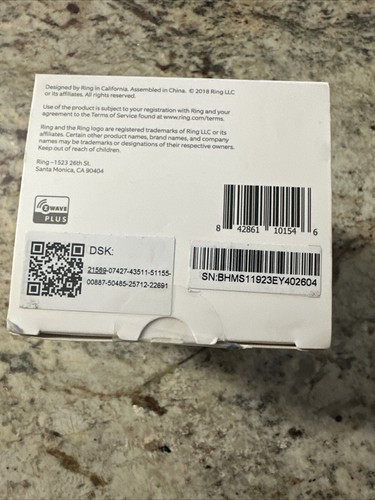 Ring Alarm Motion Detector Wireless 1st Generation White - NIB - #151 - Picture 5 of 5