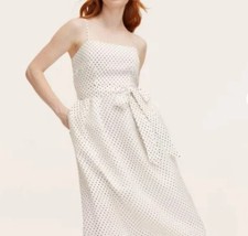 kate spade new york x Target Mini Polka Dot Tie-Waist Midi Dress Cream Black XXL