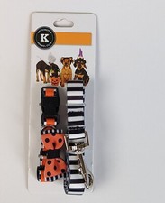 Dog Halloween Collar w Bow and Leash Set Kensington Kennel Club SMALL