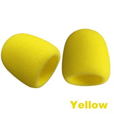 10 Pcs of Yellow Microphone Covers With Sponge Covers And Thickened Microphones
