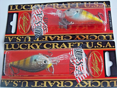 LOT OF 2)-LUCKY CRAFT LC 1.0D-7 3/8OZ LC-1-0D7-459 IN FLAKE FLAKE