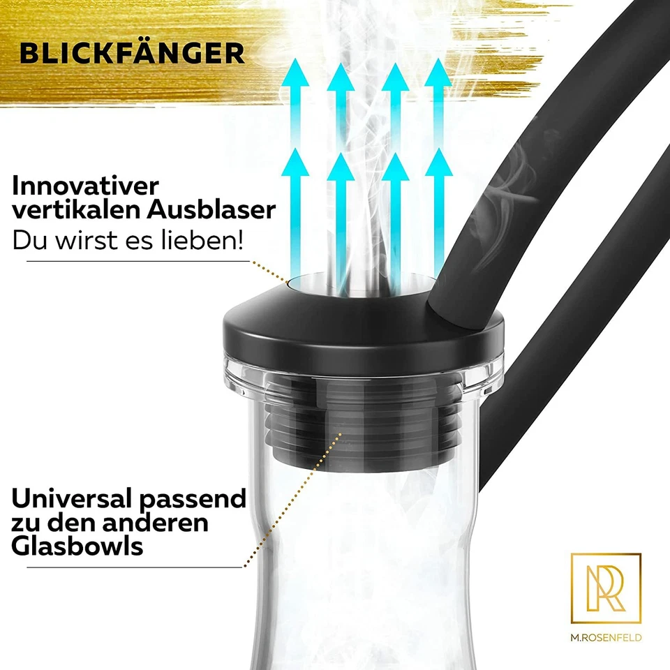 Shisha Set Komplett Edelstahl Wasserpfeife klein Kohleanzünder Kohle Dampfsteine - Bild 4 von 4