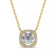 6 Ct White Treated Diamond Pendant Great In Yellow Rhodium Finish VVS1 Certified