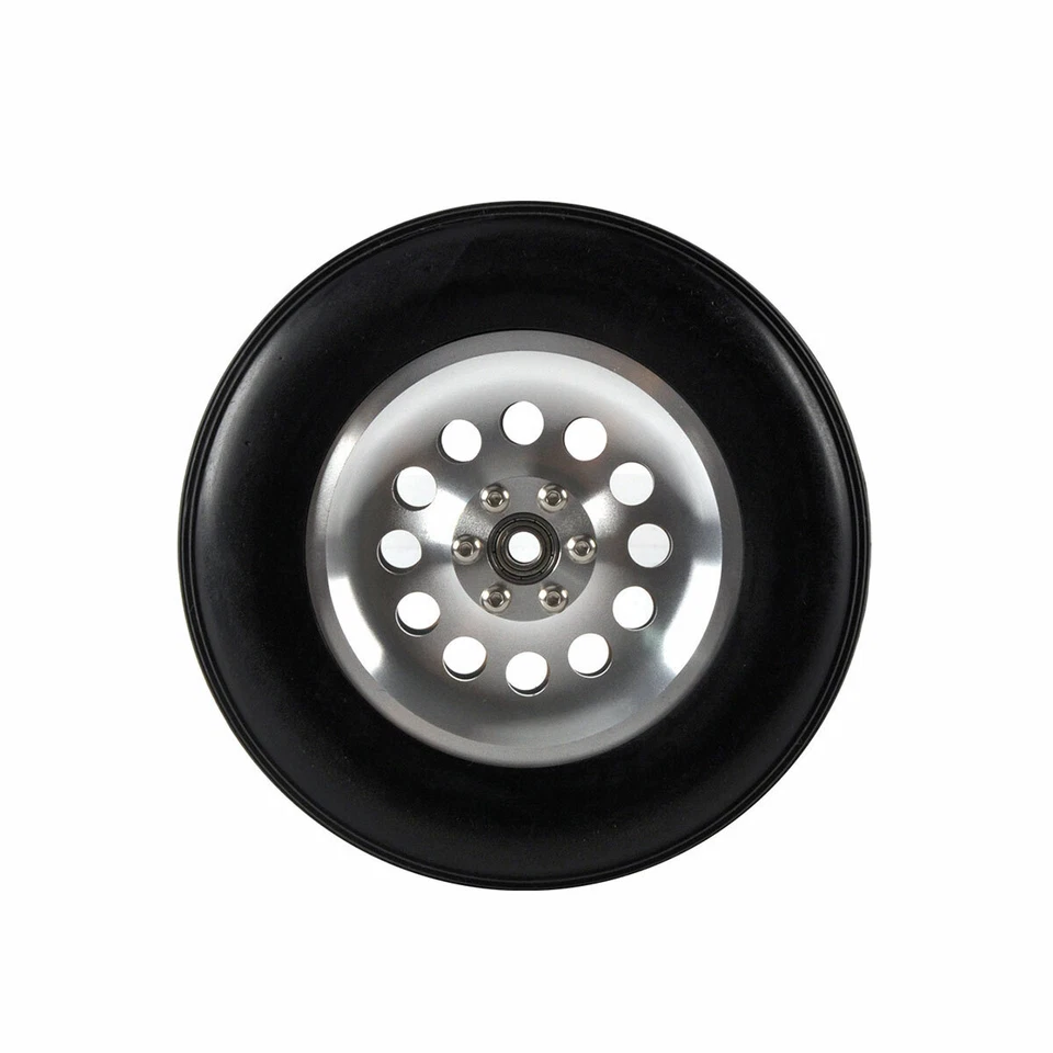 1 Pair 5inch Solid Rubber Wheels Tires with Aluminum Hub For RC Airplane H31mm - Image 3 of 4
