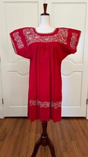 San Antonino Maxi Dress, Oaxaca Mexican dress. hand Embroidered. Silk Threads.