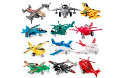 Airplanes Playset Fighter Jets Aircraft Planes Stealth Bombers Pull Back 12 Pack