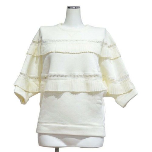 chloe dolman sleeve ruffle embellished sweatshirt