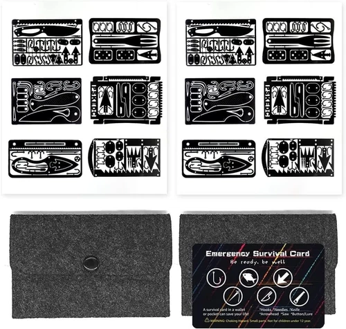 Multitool Card Emergency Camping Tool EDC Kit in Your Wallet Outdoor Hunting