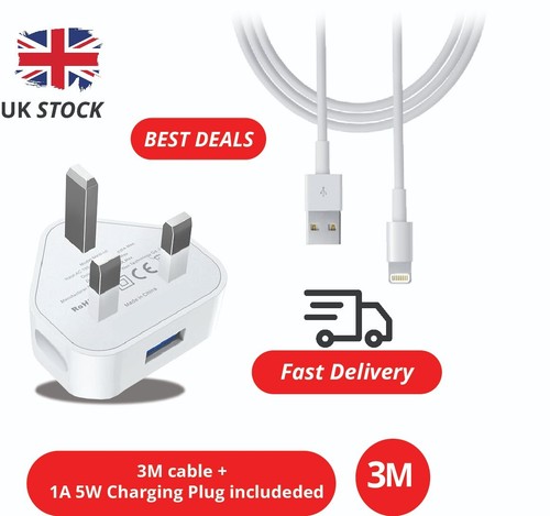 1M 2M 3M Charger plug Data Cable For iPhone 11 12 13 14 14pro 14promax X XR 7 8 - Picture 6 of 16