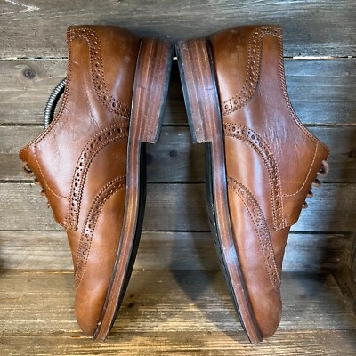 Cole Haan Mens Grand OS Harrison Brown Wingtip Oxford Leather Dress Shoes 11 M Cole Haan Grand OS Harrison Cap Toe Leather Dress Shoes  main image 4