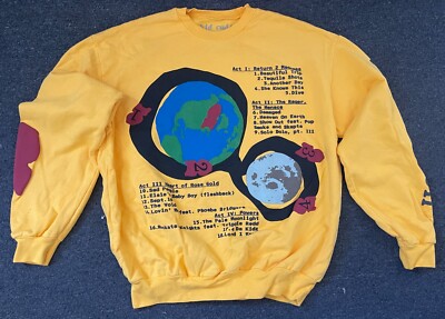 Kid Cudi CPFM For MOTM III Beautiful Trip Crewneck Yellow X-Large  