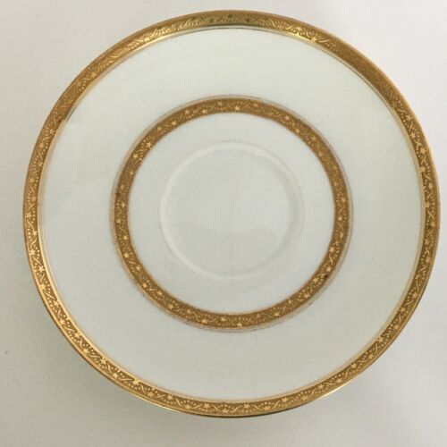 JE Caldwell & Co Ahrenfeldt France Limoges Teacup Saucer Gold Edge Star Teacup - Picture 3 of 11