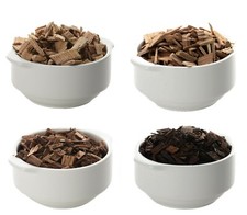 Französische Eichenflocken natürlich, leicht mittel, stark geröstet Eichenholz