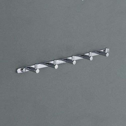 Chrome Brass Bathroom Towel Hooks Rack Wall Door Mount Coat Robe Hat Hangers Bar - Picture 6 of 8