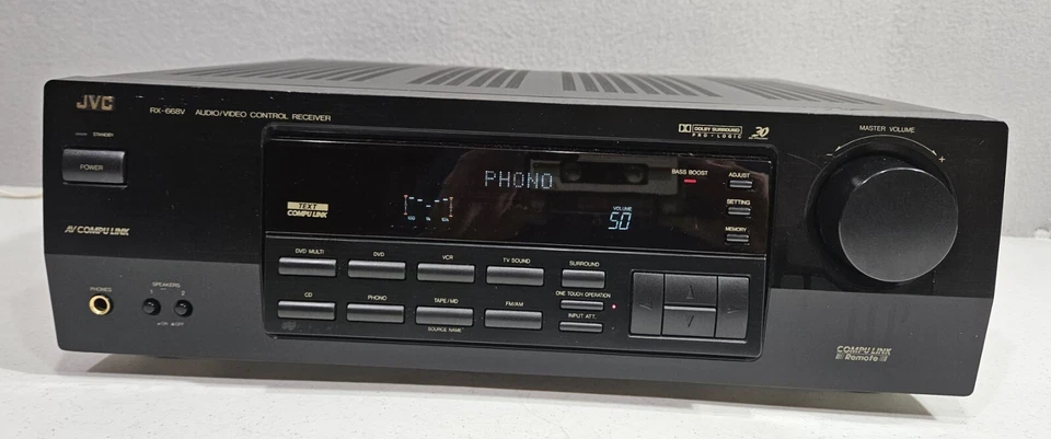 JVC RX-668VBK Audio/ Video Control Receiver - 100 Watts Per Channel - Tested - Image 2 of 4