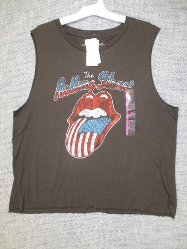 Rolling Stones Official Vintage Style XXL Cut Off T-Shirt