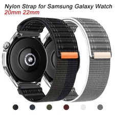 20/22mm Woven Nylon Watch Band For Samsung Galaxy Watch 7 6 5 4 Sport Loop Strap