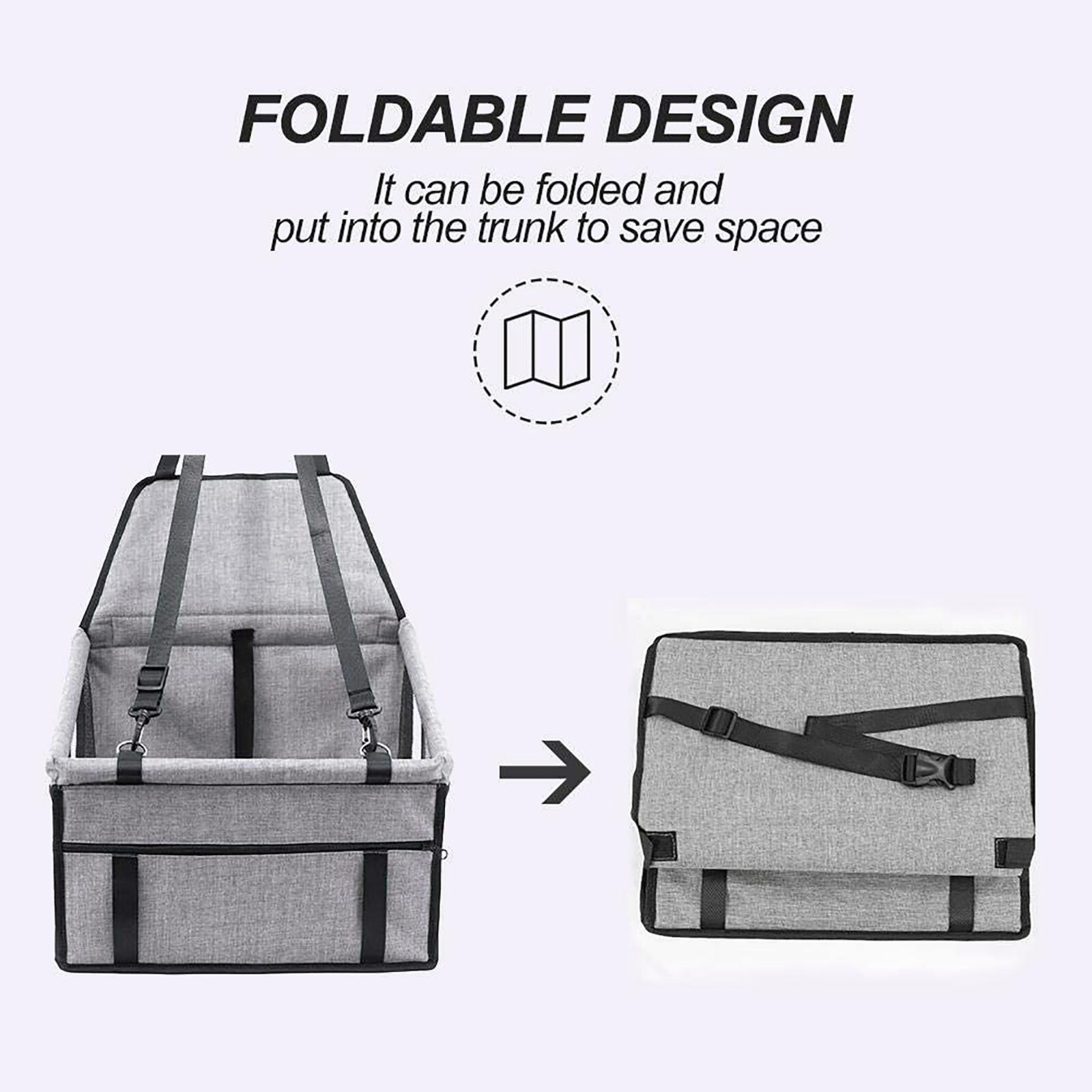 Pet Booster Seat Portable Dog Car Carrier with ClipOn Safety Leash eBay