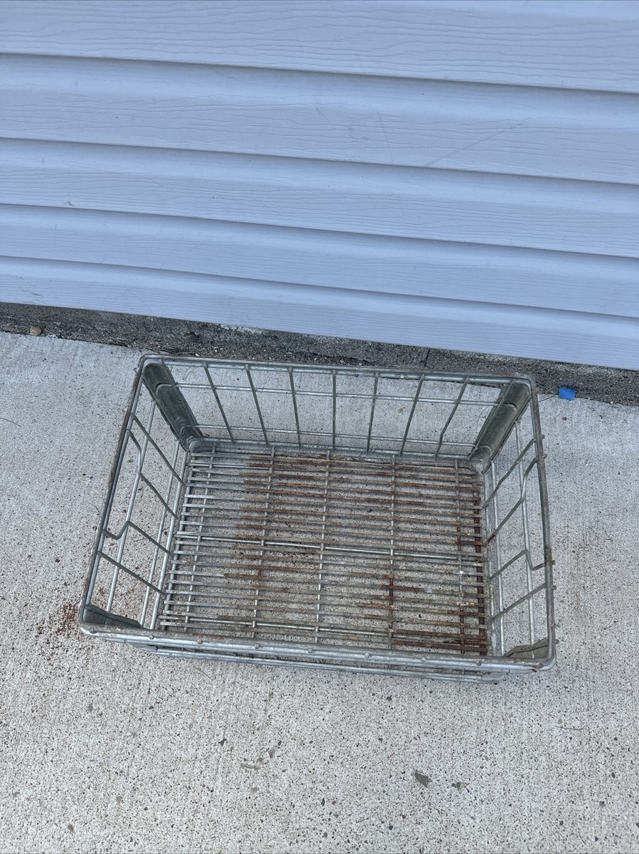 テント・タープ Vtg wire l milk crate USA 70's Metal Wire Milk Crate – Antiquities Warehouse